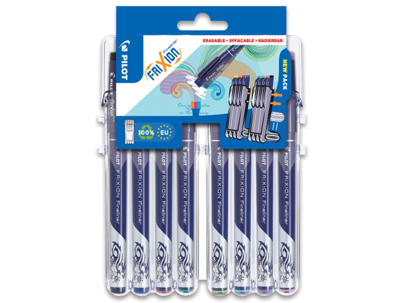PILOT Stylo feutre Fineliner FRIXION EVOLUTIVE SET, étui 8