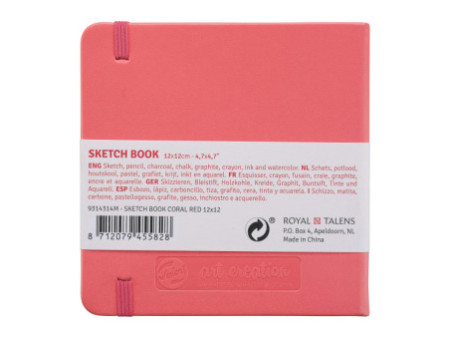 ROYAL TALENS Art Creation Carnet de croquis,120x120 mm,rouge