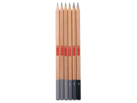 ROYAL Crayons graphite Art Creation, rond, étui de 6
