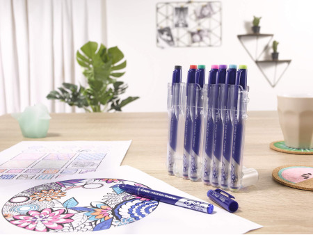 PILOT Stylo feutre Fineliner FRIXION EVOLUTIVE SET, étui 8