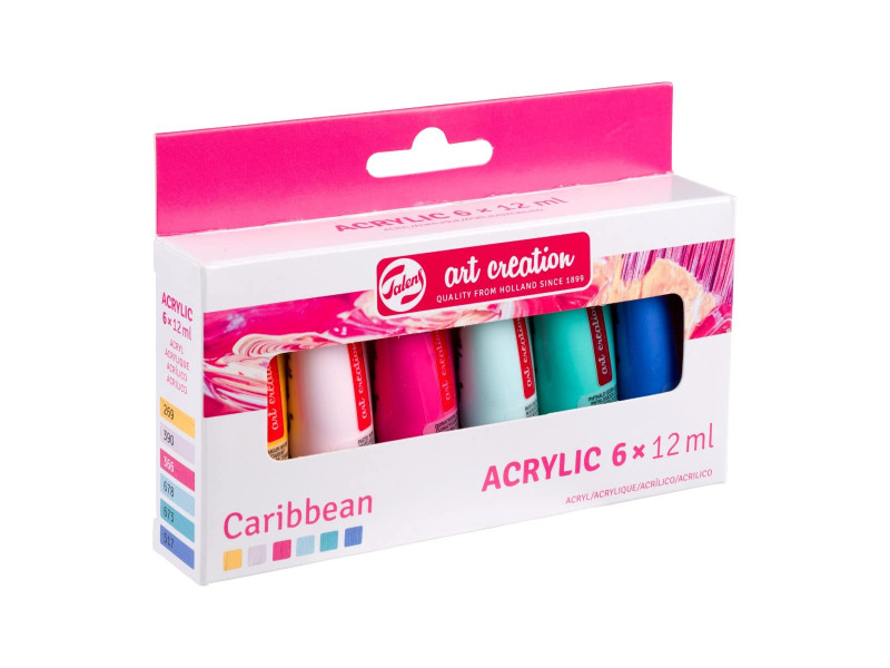 ROYAL TALENS Acrylique Art Creation Caribbean Set, 6 x 12 ml