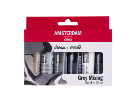 ROYAL TALENS Peinture acrylique AMSTERDAM, set de gris