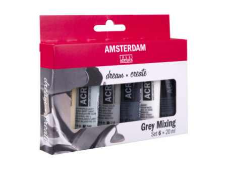ROYAL TALENS Peinture acrylique AMSTERDAM, set de gris