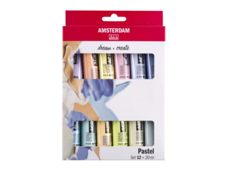 ROYAL TALENS Peinture acrylique AMSTERDAM Pastel, 12 x 20 ml
