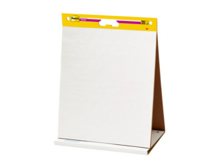 Post-it Meeting Chart Super Sticky, avec support, blanc