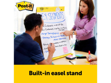 Post-it Meeting Chart Super Sticky, avec support, blanc