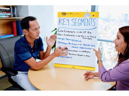 Post-it Meeting Chart Super Sticky, avec support, blanc