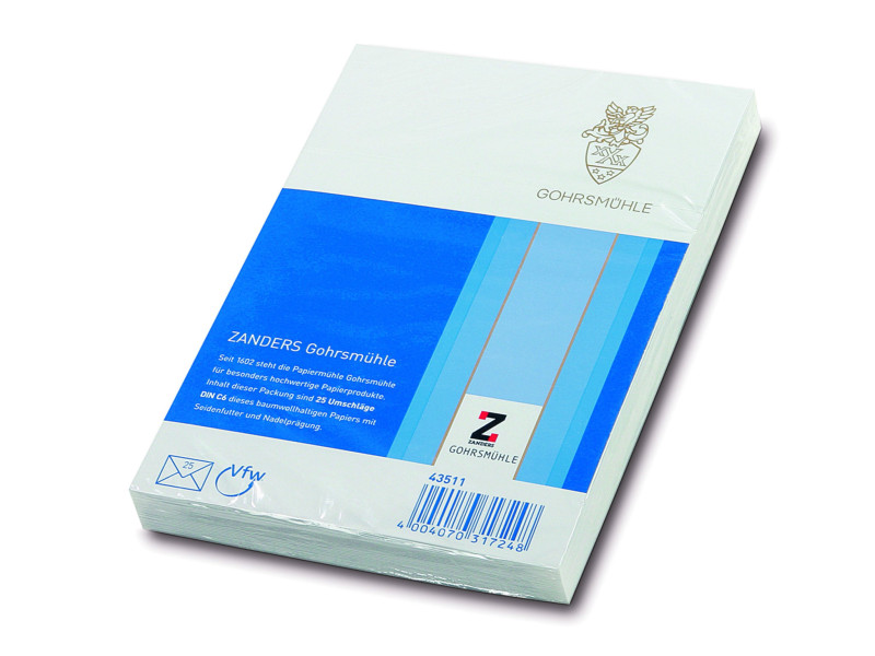 GOHRSMÜHLE Enveloppe Bankpost, C6, 80 g/m2, extra blanc