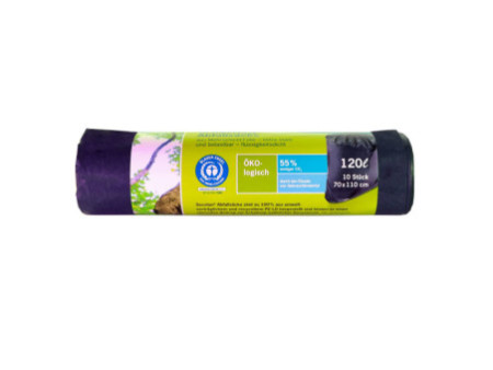Secolan Sac poubelle renforcé, 120 litres, noir