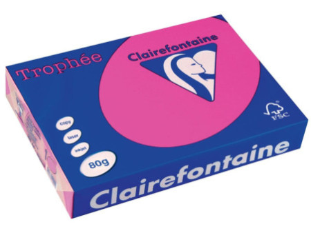 Clairefontaine Papier universel Trophée, A4, rose fluo