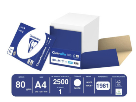 Clairefontaine Papier multifonction, A4, 80 g/m2, Smartpack