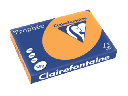 Clairefontaine Papier universel Trophée, A3, clémentine