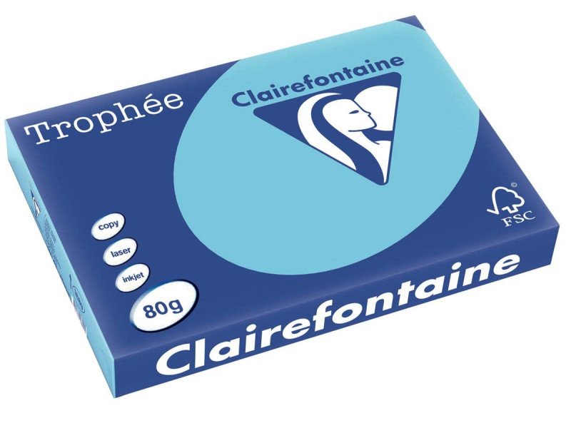 Clairefontaine Papier universel Trophée, A3, bleu alizé