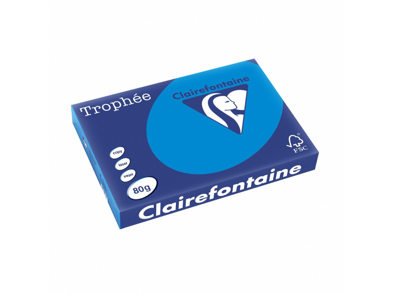Clairefontaine Papier universel Trophée, A3, bleu turquoise