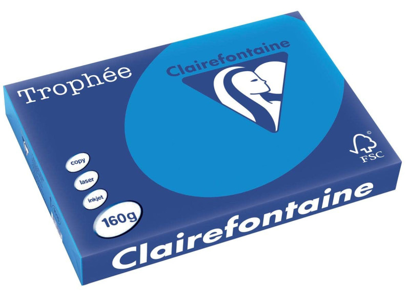 Clairefontaine Papier universel Trophée, A3, bleu turquoise