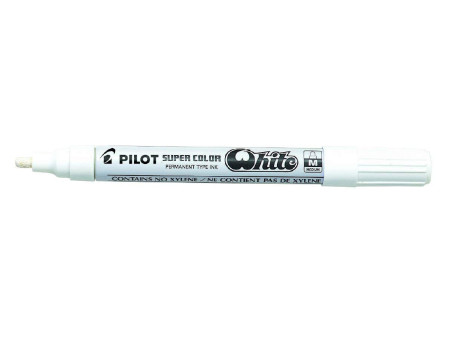 PILOT Marqueur permanent SUPER COLOR White, moyen, blanc
