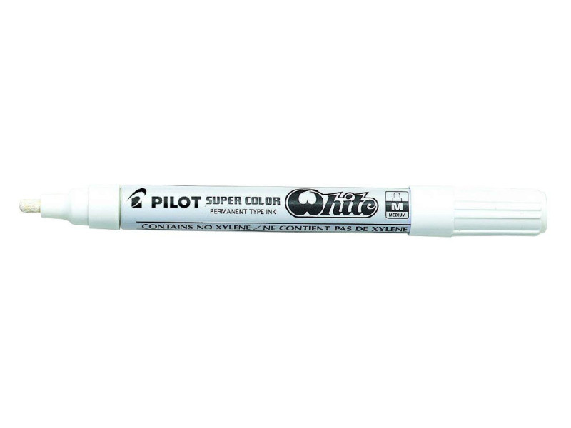 PILOT Marqueur permanent SUPER COLOR White, moyen, blanc