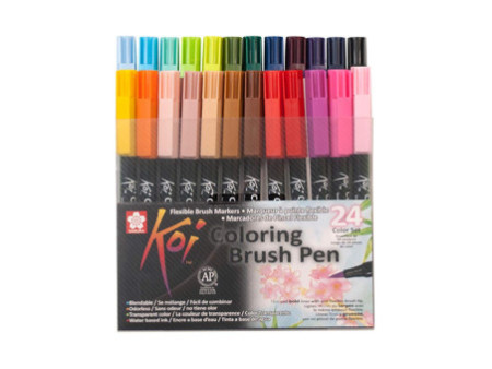 SAKURA Stylo pinceau Koi Coloring Brush, étui de 24