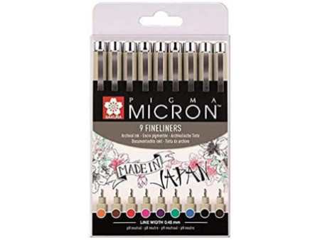 SAKURA Stylo feutre PIGMA MICRON 05, étui de 9