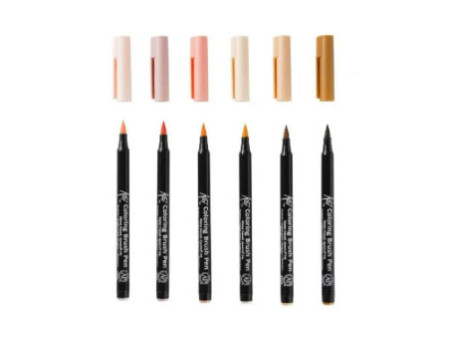 SAKURA Set Manga Koi Coloring Brush, étui de 6