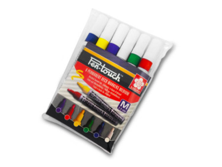 SAKURA Marqueur permanent Pen-Touch Fin, étui de 6