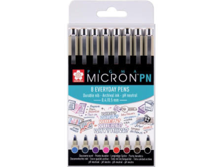 SAKURA Feutre fineliner Pigma Micron PN, kit de 8