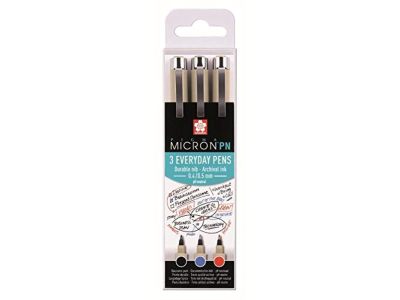 SAKURA Feutre fineliner Pigma Micron PN, kit de 3 Bureau