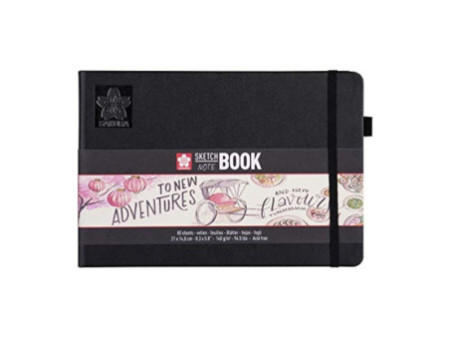 SAKURA Carnet de croquis, 210 x 148 mm, noir/blanc crème