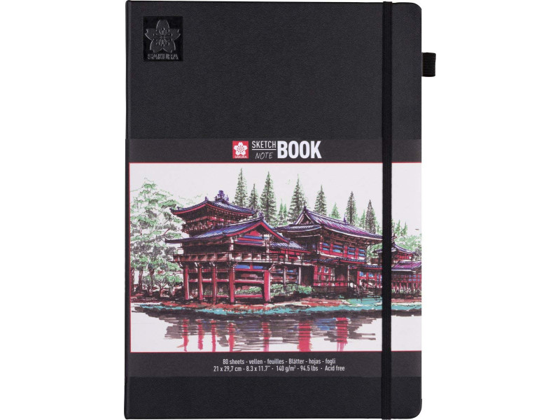 SAKURA Carnet de croquis, 210 x 297 mm, noir/blanc crème