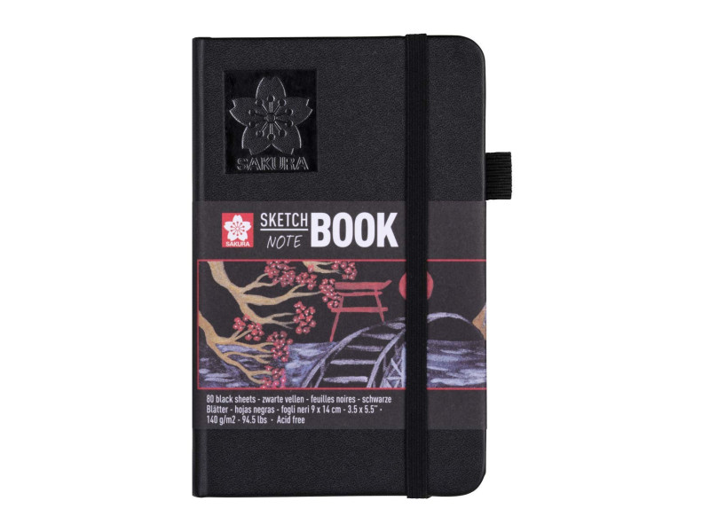 SAKURA Carnet de croquis, 90 x 140 mm, noir