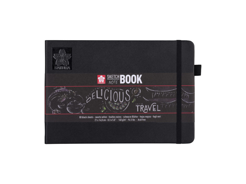 SAKURA Carnet de croquis, 210 x 148 mm, noir
