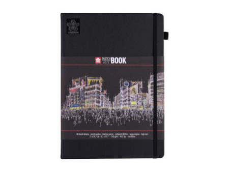 SAKURA Carnet de croquis, 210 x 297 mm, noir