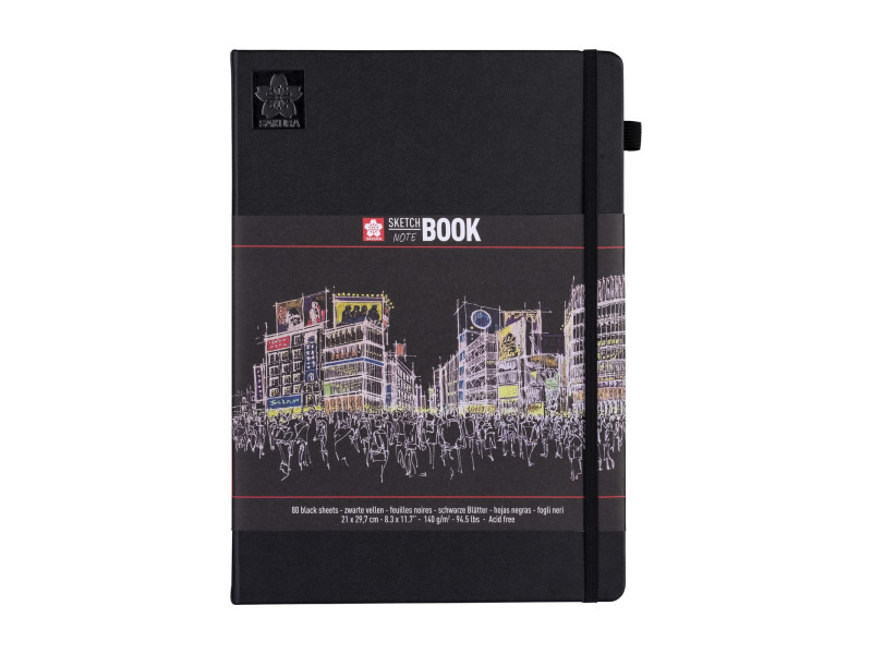 SAKURA Carnet de croquis, 210 x 297 mm, noir