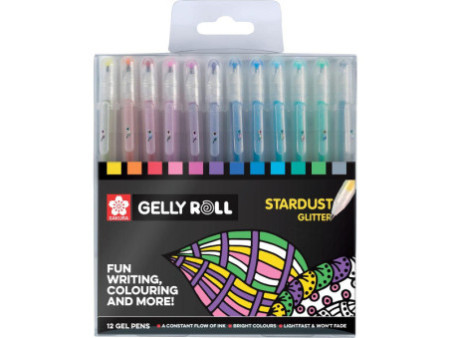 SAKURA Stylo roller encre gel Gelly Roll Stardust étui de 12