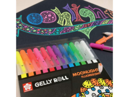 SAKURA Stylo roller encre gel Gelly Roll Moonlight étui de12