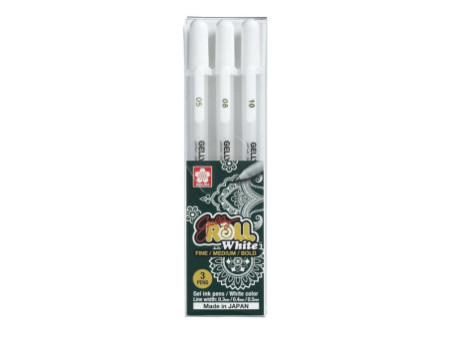SAKURA Stylo roller à encre gel Gelly Roll Bright White