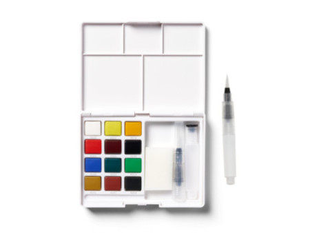 SAKURA Peinture aquarelle Koi Water Colors Sketch Box 12