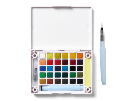 SAKURA Peinture aquarelle Koi Water Colors Sketch Box 30