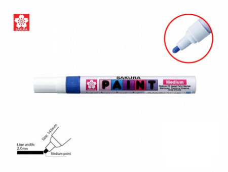 SAKURA Marqueur permanent Paint Marker moyen, bleu