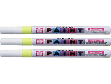 SAKURA Marqueur permanent Paint Marker moyen, jaune fluo