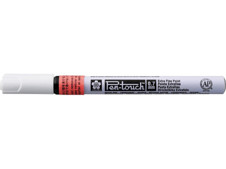 SAKURA Marqueur permanent Pen-touch Extra Fin, rouge fluo