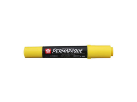 SAKURA Marqueur permanent Permapaque, double pointe, jaune
