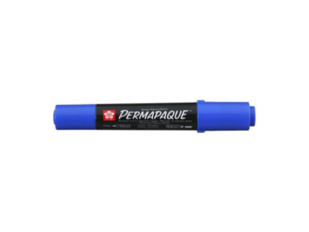 SAKURA Marqueur permanent Permapaque, double pointe, bleu