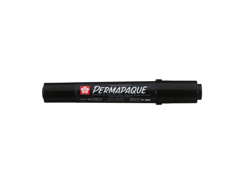 SAKURA Marqueur permanent Permapaque, double pointe, noir