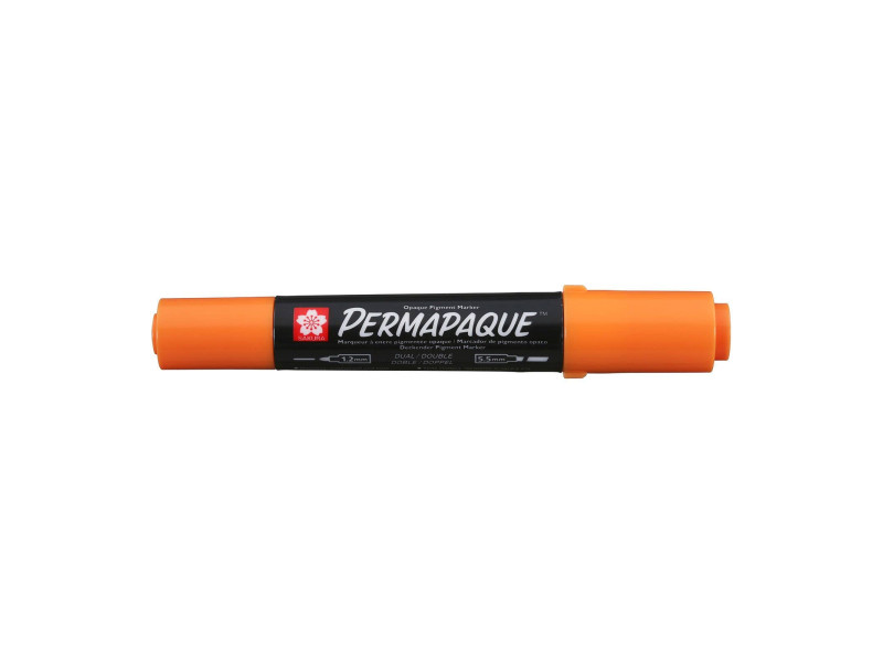 SAKURA Marqueur permanent Permapaque, double pointe, orange
