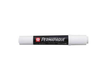 SAKURA Marqueur permanent Permapaque, double pointe, blanc