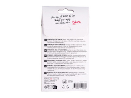 SAKURA Feutre fin Pigma Micron, set de 6 + étui GRATUIT