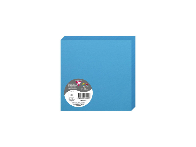 Pollen by Clairefontaine Carte double 135 mm, bleu turquoise