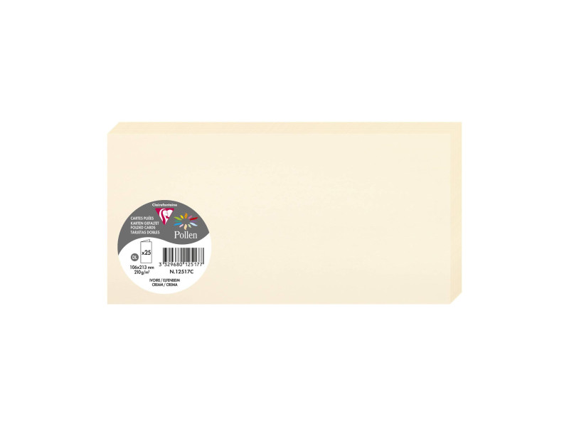 Pollen by Clairefontaine Carte double DL, ivoire
