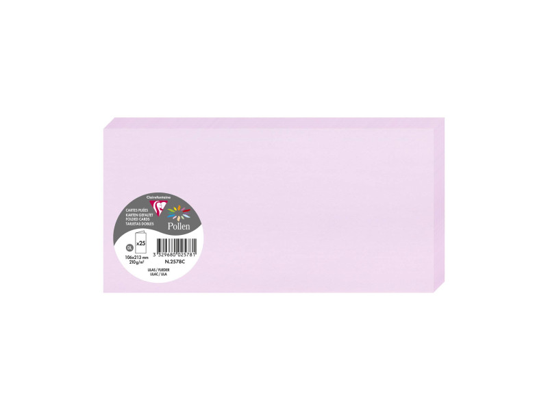 Pollen by Clairefontaine Carte double DL, lilas